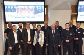 Polizei M&uuml;nster: POL-MS: Austausch mit dem Oberb&uuml;rgermeister: Tilman Fuchs zu Gast im Polizeipr&auml;sidium M&uuml;nster