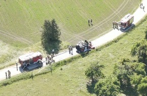 Freiwillige Feuerwehr Stockach: FW Stockach: Brand einer landwirtschaftlichen Zugmaschine