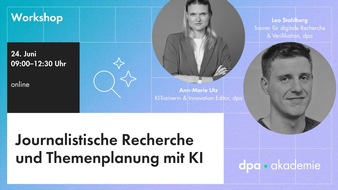 dpa-Akademie: Journalistische Recherche und Themenplanung mit KI