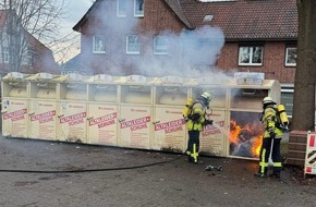 Freiwillige Feuerwehr Südheide: FW Südheide: Altkleider- Container brennen bereits das sechste Mal