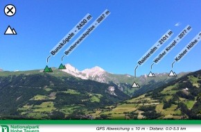 Nationalpark Hohe Tauern und Tiroler Naturparks: Gipfeltreffen am Handy - Nationalpark mit neuer Handy APP am Start -
BILD