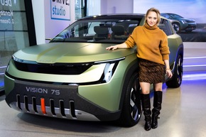 Erfolgreiche Deutschlandpremiere der Studie ŠKODA VISION 7S im DRIVE. Volkswagen Group Forum
