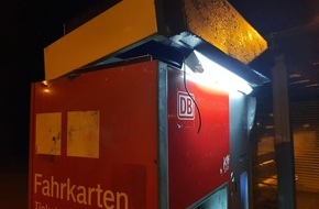 Bundespolizeiinspektion Bremen: BPOL-HB: Fahrausweisautomat im Bahnhof Wieren aufgebrochen