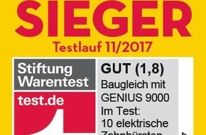 Oral-B: Nur Oral-B hat 10 Siege bei Stiftung Warentest: Oral-B GENIUS putzt besser als jede andere elektrische Zahnbürste im aktuellen Testlauf!