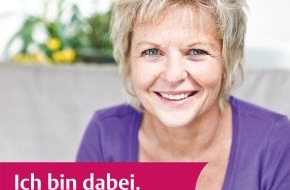 Kooperationsgemeinschaft Mammographie: Brustkrebsmonat Oktober: Einfach mehr wissen! /
Mammographie-Screening startet Aktion "Ich bin dabei" (BILD)