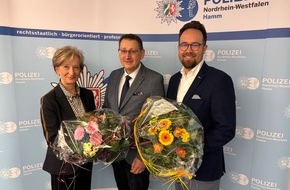 Polizeipräsidium Hamm: POL-HAM: Wechsel in der Führungsriege der Polizei Hamm: Verabschiedung von Adriane Klostermann und Begrüßung von Regierungsdirektor Jan Kieseheuer