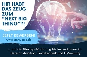 WFMG-Wirtschaftsförderung Mönchengladbac: Startup-Stipendien für Textiltechnik, Cyber-Security und Luftfahrt aus Mönchengladbach / Bewerbungsphase ist gestartet