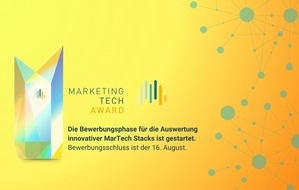 Pressemitteilung: Marketing Tech Award 2024 - Die Bewerbungsphase für innovative MarTech Architekturen ist gestartet