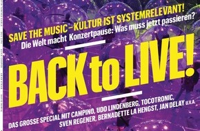 ROLLING STONE: #BackToL!ve: Musikmagazin ROLLING STONE startet Aktion zur Unterstützung der Musikszene
