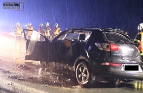 Feuerwehr Iserlohn: FW-MK: Verkehrsunfall auf dem Autobahnzubringer Iserlohn-Oestrich