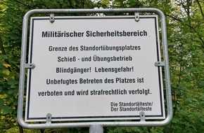 Deutsche Bundesstiftung Umwelt (DBU): DBU Naturerbe - Drosselberg: Standortübungsplatz Erfurt bleibt für Besucher gesperrt - Spazieren im östlichen Teil aber erlaubt