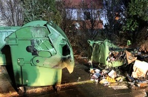 Kreispolizeibehörde Rhein-Kreis Neuss: POL-NE: Unbekannte zünden Mülltonnen an - Die Polizei sucht Zeugen