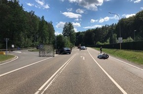 Polizeipräsidium Westpfalz: POL-PPWP: Verkehrsunfall mit verletztem Motorradfahrer