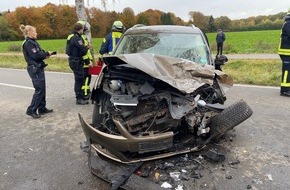 Polizeiinspektion Stade: POL-STD: Vier Verletzte bei Frontalzusammenstoß auf der Landesstraße 123 in der Gemarkung Horneburg