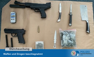 Polizei Köln: POL-K: 210506-2-K Durchsuchungen - Betäubungsmittel, Waffen, und Auto sichergestellt