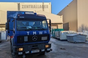 THW Landesverband Baden-Württemberg: THW LV BW: THW Logistikzentrum Baden-Württemberg: Erste Hilfsgüterlieferung für Erdbebenopfer in der Türkei sind unterwegs