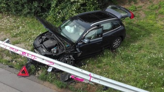 Verkehrsdirektion Mainz: POL-VDMZ: Drei leichtverletzte bei Unfall auf der A61 - Einsatz des Rettungshubschraubers