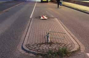 Landespolizeiinspektion Nordhausen: LPI-NDH: Verkehrsinsel überfahren und geflüchtet