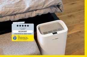 ecofort AG: TCS Testsieger 2024: Luftentfeuchter ecofort ecoQ DryAir 20L Energy Saver