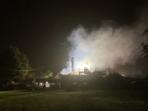 FW-DO: FW-DO: Ergänzung zur Meldung Brand eines landwirtschaftlichen Anwesens in Dortmund - Erneuter Brand in der Nacht