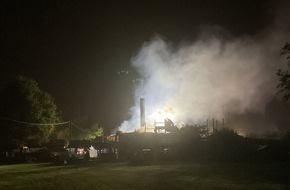 Feuerwehr Dortmund: FW-DO: FW-DO: Ergänzung zur Meldung Brand eines landwirtschaftlichen Anwesens in Dortmund - Erneuter Brand in der Nacht
