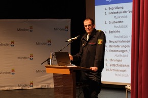 FW Minden: 986 Eins&auml;tze im Jahr 2025 - Feuerwehr Minden zieht Bilanz Jahresdienstversammlung am 20. Februar 2026 im Besselgymnasium