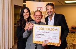 SKL - Millionenspiel: Bettina Zimmermann beschert Nordlicht 1 Million Euro / Uwe Bindernagel aus Schleswig-Holstein gewinnt beim SKL Millionen-Event