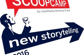 dpa Deutsche Presse-Agentur GmbH: Von Washington Post bis Playbuzz und "Fox & Sheep" - Anmeldestart für scoopcamp 2016 mit starken Keynotes (FOTO)