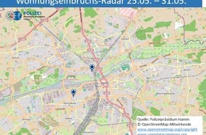 Polizeipräsidium Hamm: POL-HAM: Wohnungseinbruchs-Radar Hamm 25.05. - 31.05.2020