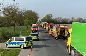 Feuerwehr Mettmann: FW Mettmann: Gefahrgutunfall auf Wanderparkplatz