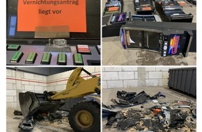 Polizeipräsidium Krefeld: POL-KR: Polizei Krefeld und GSAK vernichten illegale Glücksspielautomaten