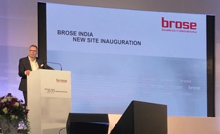 Brose Fahrzeugteile SE & Co. KG, Coburg: Press Release: Brose invests in further growth in India