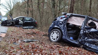 Freiwillige Feuerwehr Celle: FW Celle: Schwerer Verkehrsunfall mit mehreren eingeklemmten Personen auf der L180