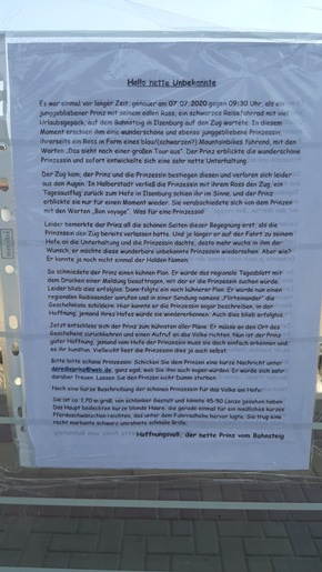 Bundespolizeiinspektion Magdeburg: BPOLI MD: Edler Prinz sucht Prinzessin