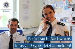 Polizeipr&auml;sidium Nordhessen: POL-KS: Polizei sucht Nachwuchs: Infos bei Skype-Veranstaltung am 27.02. - jetzt anmelden!