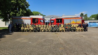 FW Sonsbeck: Gro&szlig;er Pr&uuml;fungstag der Grundlehrg&auml;nge der Feuerwehren Xanten, Sonsbeck und Alpen