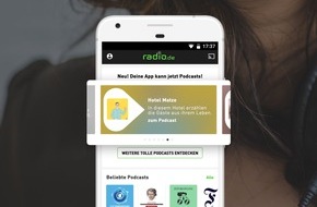 radio.de GmbH: Großes App-Update: Die neue App von radio.de verbindet Podcatcher und Radioplayer in einem Service und sorgt so für einfachen Zugriff und schnelle Orientierung in der riesigen Audiowelt