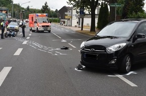 Polizei Mönchengladbach: POL-MG: Motorradfahrer bei Verkehrsunfall schwer verletzt