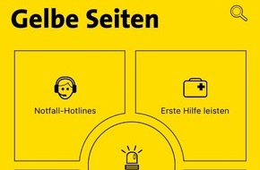 Gelbe Seiten Marketing GmbH: Schnelle Hilfe für kritische Situationen: Runderneuerte Notfall-App von Gelbe Seiten