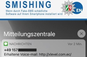 Kreispolizeibehörde Ennepe-Ruhr-Kreis: POL-EN: Ennepe-Ruhr-Kreis- Was ist eigentlich Smishing?