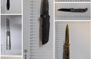 Bundespolizeidirektion Sankt Augustin: BPOL NRW: Bundespolizei beschlagnahmt am Wochenende acht Messer im Gelsenkirchener Hauptbahnhof
