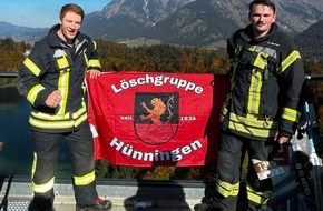 Feuerwehr Ense: FW Ense: Löschgruppe Hünningen beim Schanzenlauf in Oberstdorf