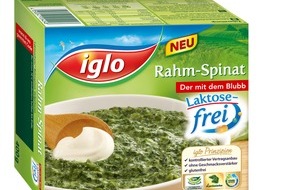 iglo Deutschland: Für unbeschwerten Genuss: iglo Rahm-Spinat jetzt auch laktosefrei (mit Bild)