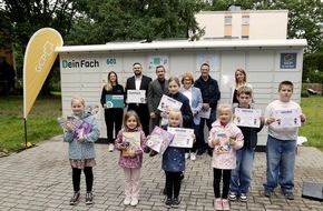 Grand City Property Ltd. Zweigniederlassung Deutschland: &bdquo;Mach Marl bunter!&ldquo;: GCP, DeinFach und stellv. B&uuml;rgermeisterin enth&uuml;llen gemeinsam kreativ gestalteten Paketautomaten
