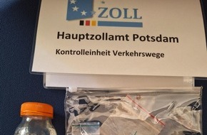 Hauptzollamt Potsdam: HZA-P: Zoll stoppt Fahrer unter Drogeneinfluss / 17 Gramm Kokain, 112 Gramm Amphetamin und Ecstasy-Pillen entdeckte der Zoll bei einer Kontrolle eines niederländischen Fahrzeugs auf der BAB 10