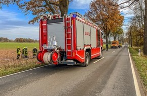 Feuerwehr Flotwedel: FW Flotwedel: Ortsfeuerwehr Bröckel leistet technische Hilfe nach Verkehrsunfall