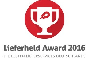 Lieferheld: Lieferheld Award 2016 / Das sind die besten Lieferservices in Deutschland