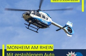 Polizei Mettmann: POL-ME: Mit gestohlenem Auto verunfallt und geflohen: Polizei fahndete per Hubschrauber - 2601034