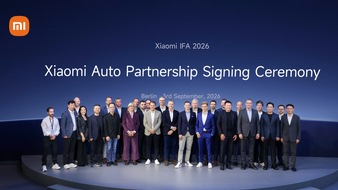 Xiaomi: Xiaomi Auto steigt 2027 in den europ&auml;ischen Markt ein: erste f&uuml;hrende deutsche Autohandelsgruppen unterzeichnen Absichtserkl&auml;rung auf der IFA in Berlin