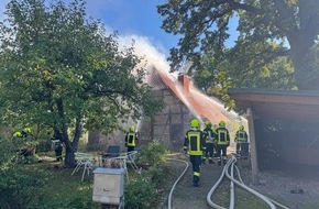 Feuerwehr Flotwedel: FW Flotwedel: Dachstuhlbrand in Sandlingen endet glimpflich